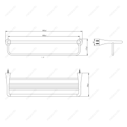 MELANA 803 Полка для полотенец AISI201+цинк сатин MLN-803003
