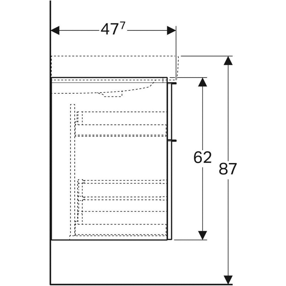 Geberit iCon 841521000 Тумба для раковины, с ящиками выдвижными