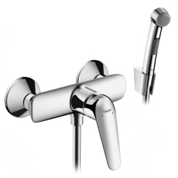 Гигиенический душ с настенным смесителем Гигиенический душ Hansgrohe Novus (7106032129) хром