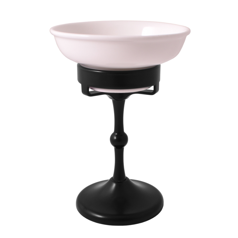 Фото Rav Slezak MKA0301CMAT Мыльница фаянсовая НАСТОЛЬНАЯ с подставкой, ЧЁРНЫЙ МАТОВЫЙ