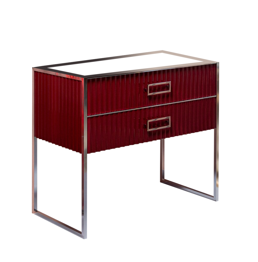 Фото Armadi Art 867-100-RCR Тумба MONACO 100см h74см бордо глянец + хром под раковину чашу