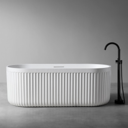 Фото Ванна из искусственного камня ABBER Stuttgart AM9925 белая матовая