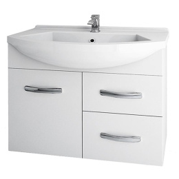 Фото Тумба под раковину Dreja Alfa 90 New, белый лак