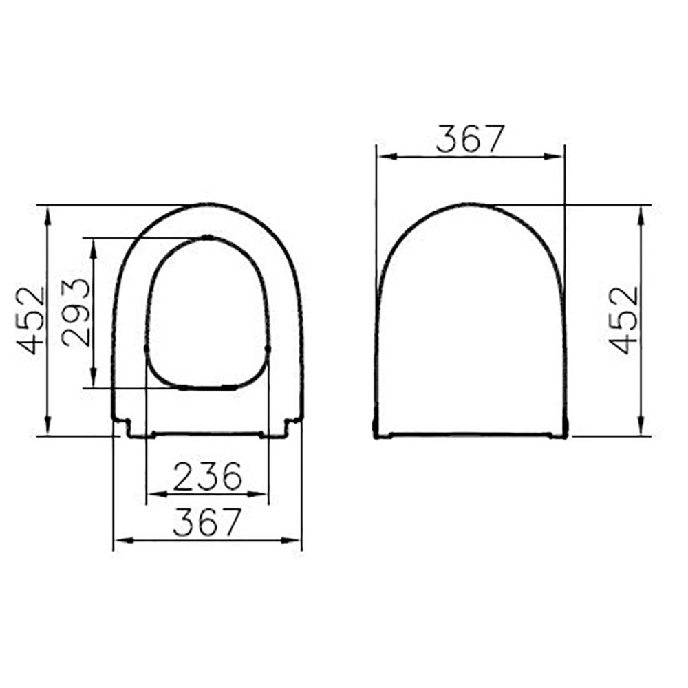 Подвесной унитаз Vitra Sento (7748B050-0101/120-050-009) серый
