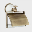 Держатель туалетной бумаги Tiffany Harmony (TWHA219bi/br) с крышкой, белый, бронза