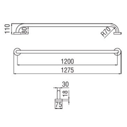 Nobili ACBT0006BB Поручень (белый)