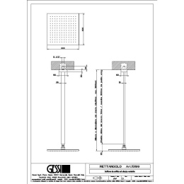 Верхний душ Gessi Rettangolo (15199#031) хром