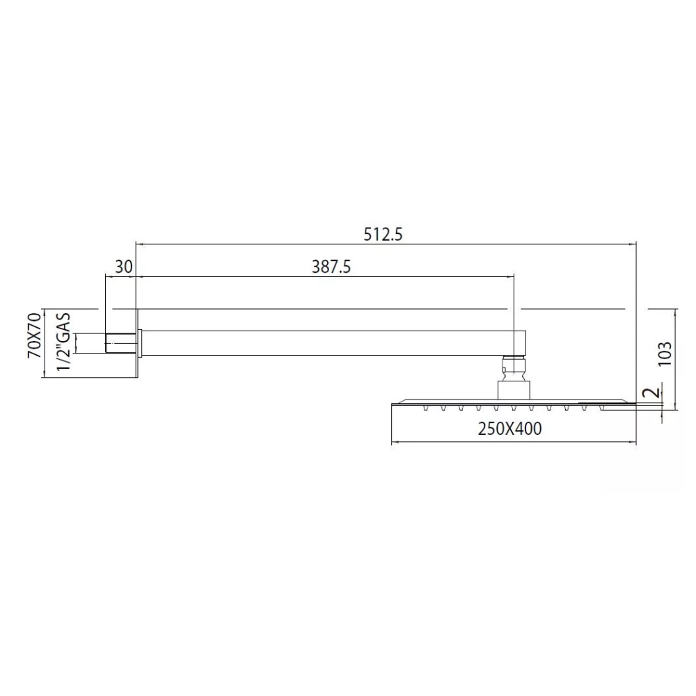 Bossini Twiggy H69587H.030 Верхний душ, хром