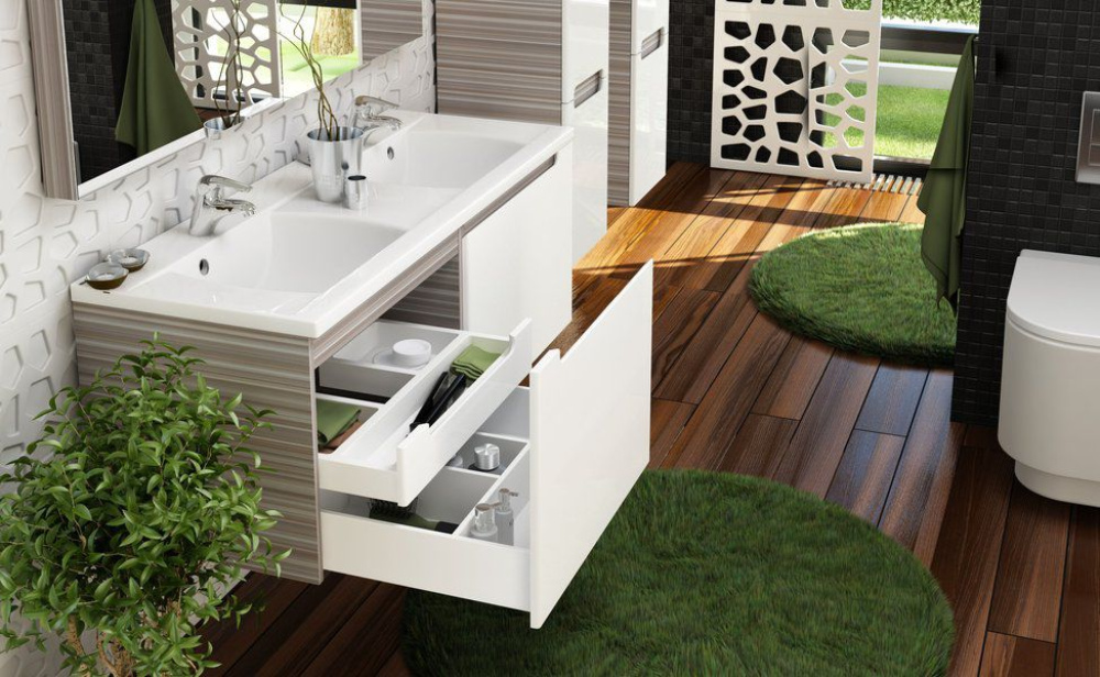 Фото Тумба под умывальник Ravak  (X000000943), бежевый, белый