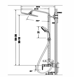 Душевая штанга Bravat (F9173218CP-A-ENG)