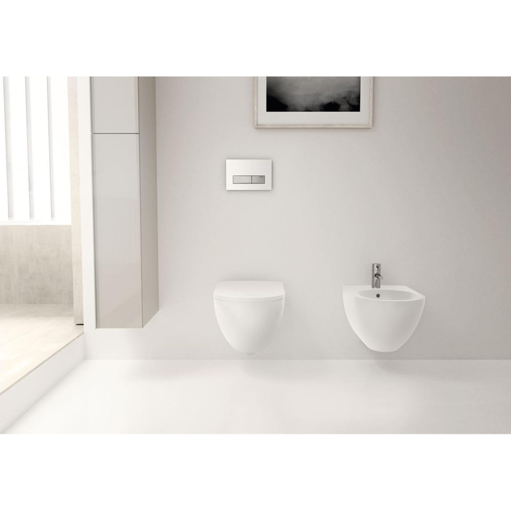 Geberit Acanto 500.128.21.A Комплект инсталляция и унитаз подвесной безободковый, цвет унитаза: белы
