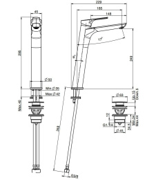 Фото Смеситель для раковины F3761/HCR FIMA Carlo Frattini Serie 4