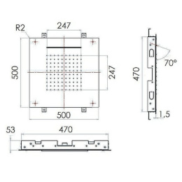 Фото Верхний душ Remer SS357SFS50C Нержавеющая сталь