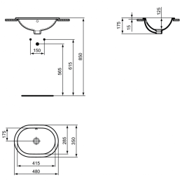 Раковина 48X35 см Ideal Standard CONNECT E504501