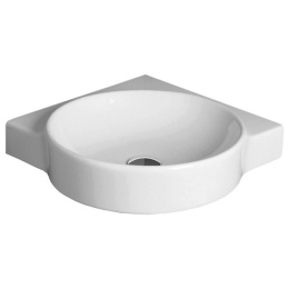 SIMAS Flow FL24bi*1 Раковина угловая, 49,5х49,5см, с 1 отв. выбитым вручную, цвет белый