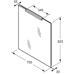 Зеркало с подсветкой T724167 Ideal Standard Step