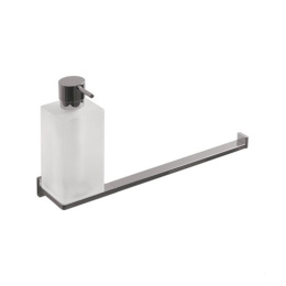 Фото Colombo Look B1674.RRO Полотенцедержатель с дозатором для мыла, подвесной, цвет: хром матовый