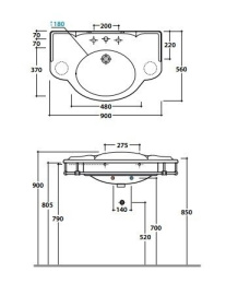 Держатель полотенца Globo Paestum (PAPC56) хром