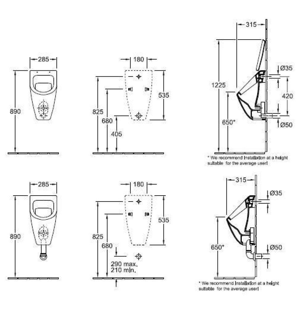 Фото Villeroy&Boch 75130001 Писсуар подвесной (альпийский белый)
