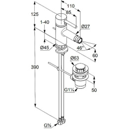 Смеситель для биде Kludi Bozz 385335376 Белый матовый