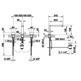 Смеситель для раковины Gessi Rettangolo (20403#031) хром