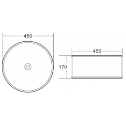 Раковина 45 см BelBagno (BB1383) круглая