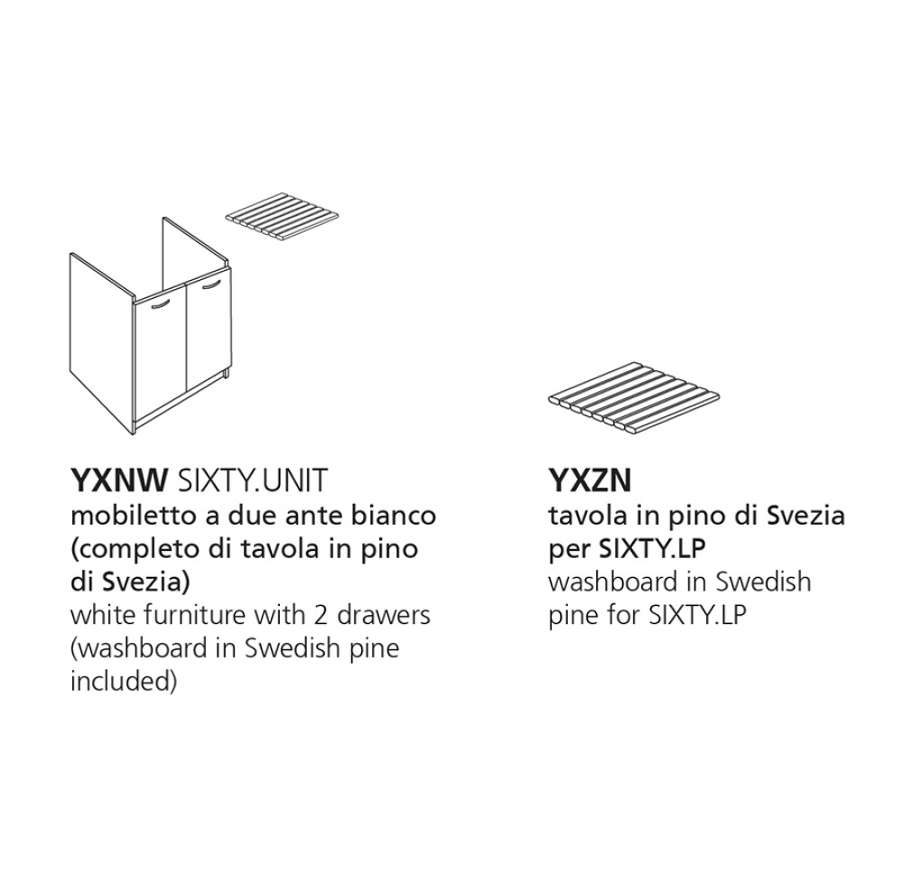 Тумба для раковины Hatria Sixty.Unit (YXNW01) белый