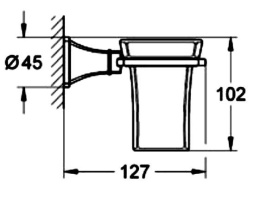 Grohe Grandera 40626IG0 Стакан, керамический