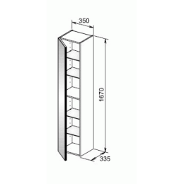 Пенал Keuco Royal Reflex 34030XX0001