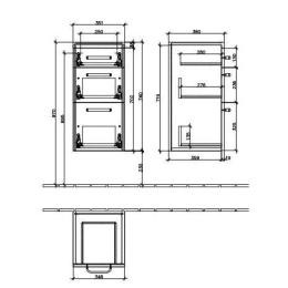 Тумба навесная A505HLEA VILLEROY&BOCH LIFETIME 350 x 740 x 380 мм