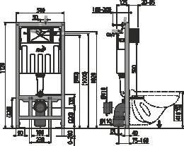 Инсталляция Alcaplast с унитазом Roca Victoria 734630300R, сиденье микролифт