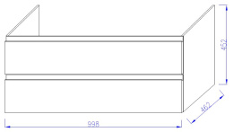 Фото Тумба под раковину Jacob Delafon Madeleine EB2054-J51, 100 см, матовая белая, левая