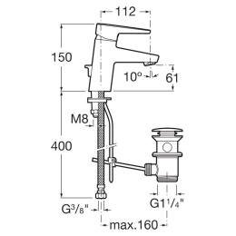 Смеситель для раковины Roca Esmai (5A3031C00) хром