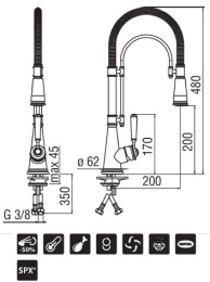 Фото NOBILI Charlie CH75500RA Смеситель для кухни (медь)