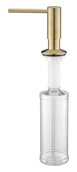 Дозатор для жидкого мыла DECUS, D004-SBG, светлое брашированное золото, Paulmark D004-SBG