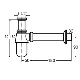Фото Viega Sifon 366681 Сифон для раковины бутылочный