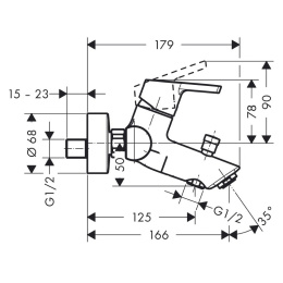 Комплект смесителей Hansgrohe Status 2 (14184000/14180000) хром