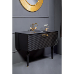 Тумба под раковину Armadi Art Vallessi Avantgarde Linea 842-100-BG 100 см, черный/золото