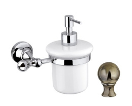 Фото Дозатор для мыла Cezares Olimp SOI-02-M цвет бронза, ручки металл