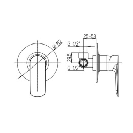 Фото Cмеситель для душа Paini Nove 09YO690 черный