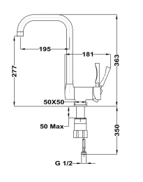 Фото Смеситель Teka Kitchen 469840290 для кухонной мойки