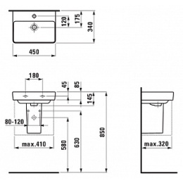 Мини-раковина Laufen Pro S 8.1596.1.000.104.1