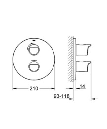 Фото Grohe Grohtherm 2000 New 19354001 Термостат для душа, встраиваемый без подключения шланга