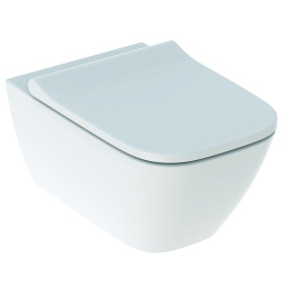 Инсталляция Geberit с безободковым унитазом Geberit Smyle Square 500.683.01.1 Rimfree, сиденье микро