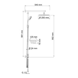 Душевой гарнитур WasserKRAFT Wern (A038) хром