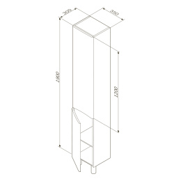 Шкаф-колонна Am.Pm Like (M80CSR0356WG) белый