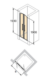 Фото Душевая дверь Huppe Design Victorian DV0701 80 см