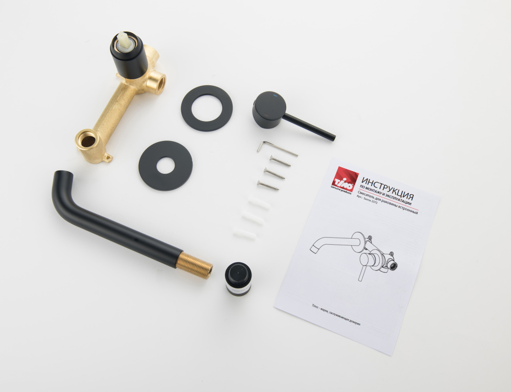 Фото Смеситель для раковины встроенный Timo Saona 2372/03SM черный