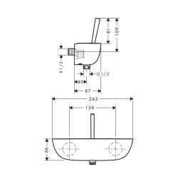 Фото Смеситель для душа Hansgrohe PuraVida (15672400) хром, белый