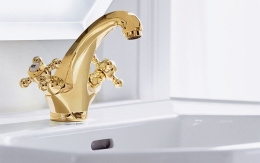 Фото Смеситель для раковины Kludi Adlon (510100520) хром золото